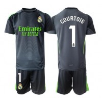 Stroje piłkarskie Real Madrid Thibaut Courtois #1 Bramkarskie Koszulka Trzeciej dla dzieci 2025-26 Krótki Rękaw (+ szorty)